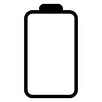 empty battery glyph icon vector