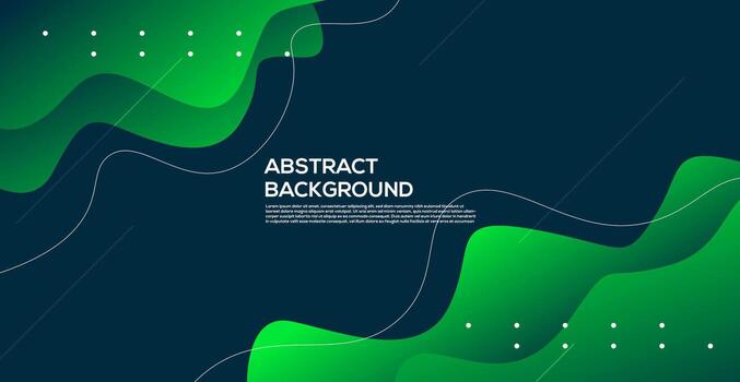 Abstract dark green gradient wavy geometric background modern with colorful style gradient color. landing page, cover page vector