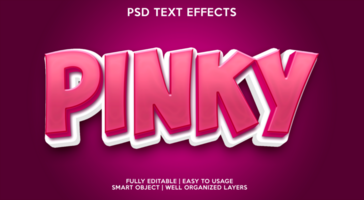 pink text effect template psd