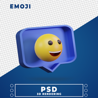 emoticon 3d rendering psd