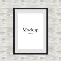 Single modern frame mockup on wall editable PSD