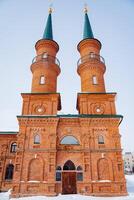 Luxurious stone mosque in the city center. A place for prayers of believers. A place to talk to God. photo