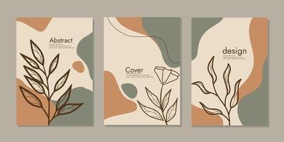 Template vector design for cover, Brochure, AnnualReport, Magazine, Poster, Corporate Presentation, Portfolio, Flyer. cover template with hand drawn floral pattern.