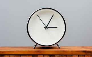 Alarm clock. High quality studio photography, time concept and working with time. photo