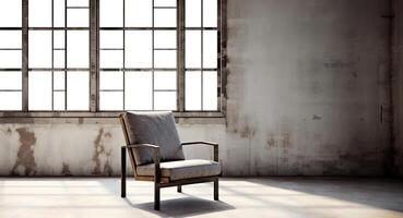 AI generated Vintage Armchair Near the Window photo