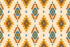 Ethnic ikat seamless pattern in tribal. Aztec geometric ethnic ornament print. Ikat pattern style. vector