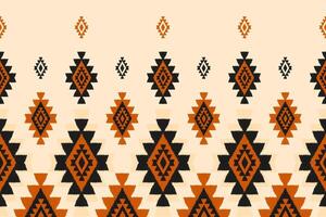 Ethnic ikat seamless pattern in tribal. Aztec geometric ethnic ornament print. Ikat pattern style. vector