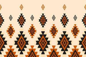 Ethnic ikat seamless pattern in tribal. Aztec geometric ethnic ornament print. Ikat pattern style. vector