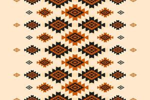 Carpet ethnic ikat pattern art. Geometric ethnic ikat seamless pattern in tribal. Mexican style. vector
