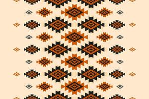 Carpet ethnic ikat pattern art. Geometric ethnic ikat seamless pattern in tribal. Mexican style. vector