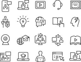 E-Learning Icons Set vector design