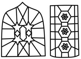 illustration of decorative patterns on windows vector