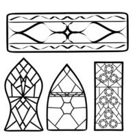 illustration of patterns on windows vector