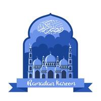 flat mosque illustration, vector file