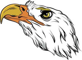 Mascotte head of an eagle. vector