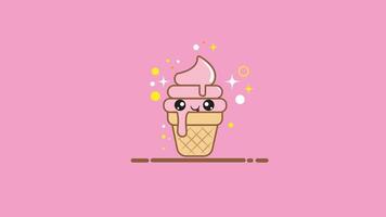 ice cream characters emoticons ice cream characters vector