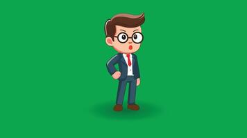 Character design of a man wearing a suit, Character design vector