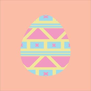Easter egg block pattern vector