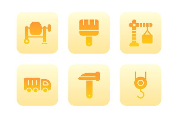 set of icons for construction