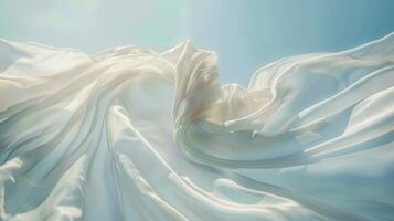 AI generated Soft Water Silk Fabric with Gentle Waves, Abstract Serenity and Softness Concept generative ai photo