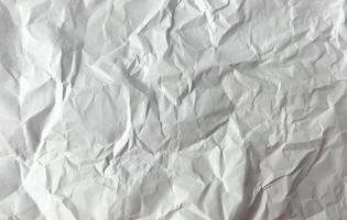 Crumpled wrinkled paper texture full page isolated on horizontal ratio background with empty blank copy space. photo