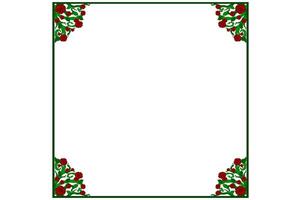 Flora and Rose Ornament Frame Border Vector For Decoration Design