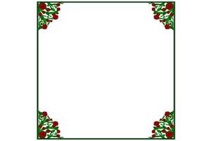 Flora and Rose Ornament Frame Border Vector For Decoration Design