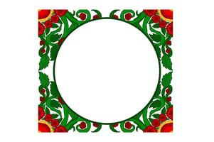 Flora and Rose Ornament Frame Border Vector For Decoration Design