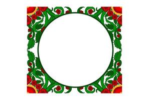 Flora and Rose Ornament Frame Border Vector For Decoration Design