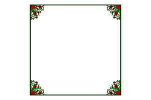 Flora and Rose Ornament Frame Border Vector For Decoration Design