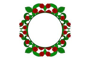 Flora and Rose Ornament Frame Border Vector For Decoration Design