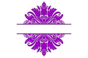 púrpura ojo pelota monstruo ornamento marco frontera vector para decoración diseño