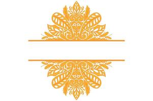 Golden Ornament Frame Border Vector Design For Decoration Element