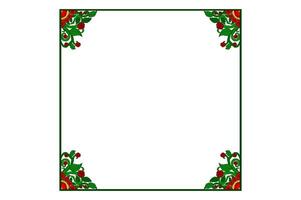 Flora and Rose Ornament Frame Border Vector For Decoration Design