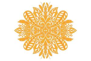 dorado ornamento marco frontera vector diseño para decoración elemento