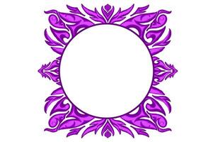 púrpura alas ornamento marco frontera vector para decoración diseño
