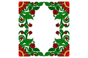 Flora and Rose Ornament Frame Border Vector For Decoration Design