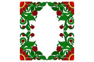 Flora and Rose Ornament Frame Border Vector For Decoration Design