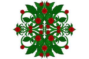 Flora and Rose Ornament Frame Border Vector For Decoration Design