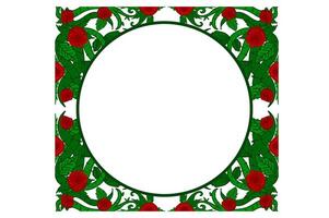 Flora and Rose Ornament Frame Border Vector For Decoration Design