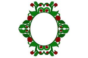 Flora and Rose Ornament Frame Border Vector For Decoration Design