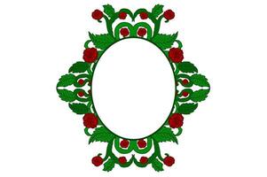 Flora and Rose Ornament Frame Border Vector For Decoration Design