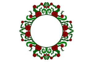 Flora and Rose Ornament Frame Border Vector For Decoration Design
