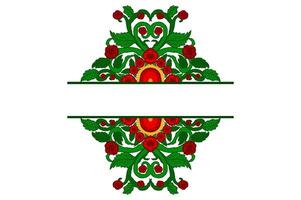 Flora and Rose Ornament Frame Border Vector For Decoration Design