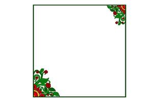 Flora and Rose Ornament Frame Border Vector For Decoration Design