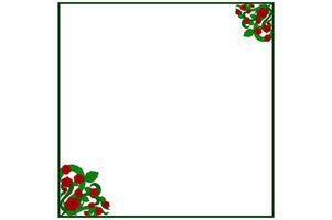 Flora and Rose Ornament Frame Border Vector For Decoration Design