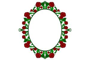 Flora and Rose Ornament Frame Border Vector For Decoration Design