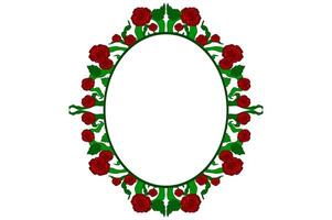 Flora and Rose Ornament Frame Border Vector For Decoration Design