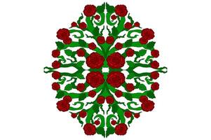 Flora and Rose Ornament Frame Border Vector For Decoration Design