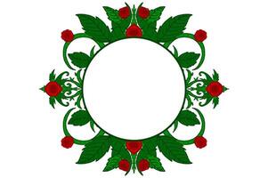 Flora and Rose Ornament Frame Border Vector For Decoration Design